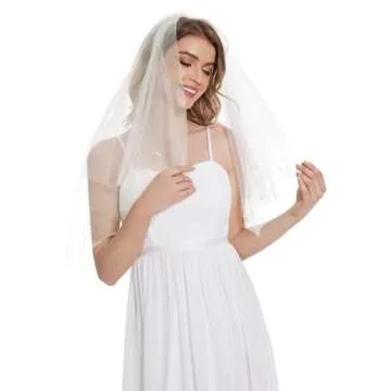 Elegant Emondora 2-Tier Wedding Veil for Brides