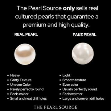 THE PEARL SOURCE White Japanese Akoya Real Pearl Earrings for Women - 14k Gold Stud Pearl Earrings | Hypoallergenic Earrings with Genuine Cultured Pearls, 4.5-5.0mm