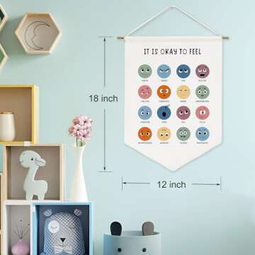 It is Okay to Feel-Toddler Room Essentials Wall Hanging,Playroom Decor,Nursery Decor,Toddler Room De...