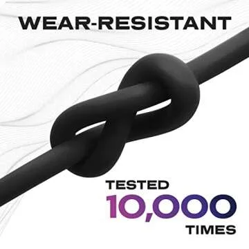 Statik TsumoCharge USB C to USB C Cable 100W Fast Charging Cable - Heavy-Duty Unbreakable Silicone, Supports Data Transfer Type C to Type C Cable, Cord Wrap Organizer Included, 6FT/2M, Black