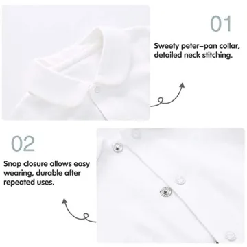 Pureborn Baby Organic Cotton Baptism Jumpsuit for Infants