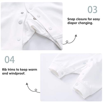 Pureborn Baby Organic Cotton Baptism Jumpsuit for Infants