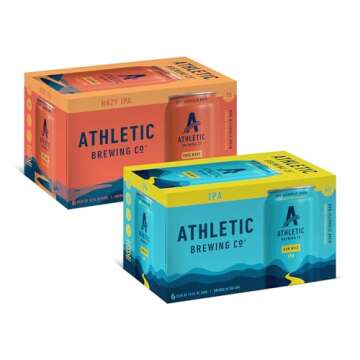 Athletic Brewing Company Craft Non-Alcoholic Beer - Mix 12-Pack - Run Wild IPA and Free Wave Hazy IP...