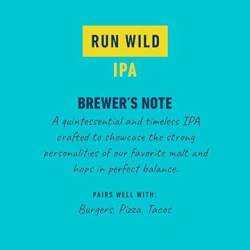 Athletic Brewing Company Craft Non-Alcoholic Beer - Mix 12-Pack - Run Wild IPA and Free Wave Hazy IPA - Low-Calorie, Award Winning - All Natural Ingredients For Great Tasting Drink - 12 Fl Oz Cans