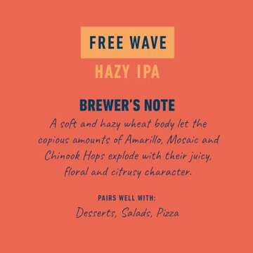 Athletic Brewing Company Craft Non-Alcoholic Beer - Mix 12-Pack - Run Wild IPA and Free Wave Hazy IPA - Low-Calorie, Award Winning - All Natural Ingredients For Great Tasting Drink - 12 Fl Oz Cans