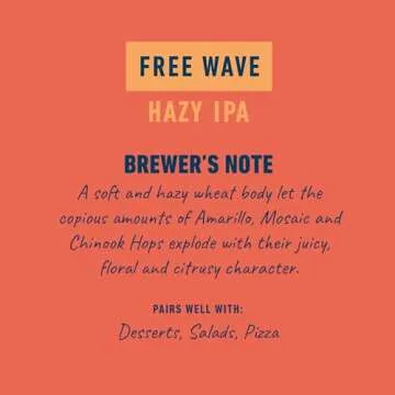Athletic Brewing Company Craft Non-Alcoholic Beer - Mix 12-Pack - Run Wild IPA and Free Wave Hazy IPA - Low-Calorie, Award Winning - All Natural Ingredients For Great Tasting Drink - 12 Fl Oz Cans