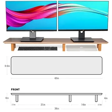 Aothia Large Dual Monitor Stand Riser for Perfect Ergonomics