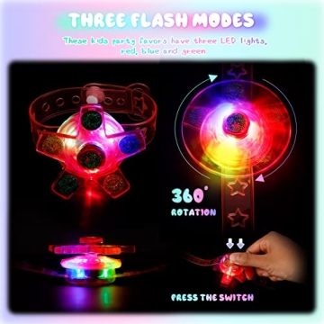 Satkago Light Up Bracelets 30-Pack Fun Party Favors for Kids