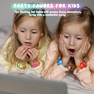 Satkago Light Up Bracelets 30-Pack Fun Party Favors for Kids