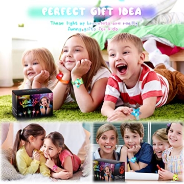Satkago Light Up Bracelets 30-Pack Fun Party Favors for Kids