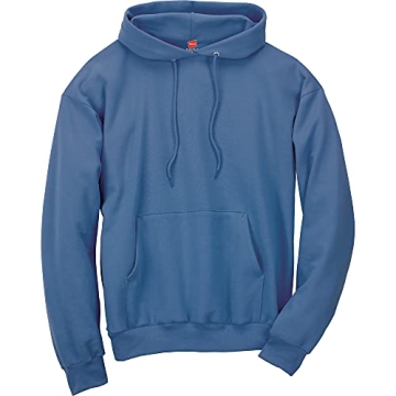 Hanes EcoSmart Hooded Sweatshirt Denim Blue Medium