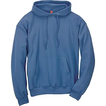 Hanes EcoSmart Hooded Sweatshirt Denim Blue Medium