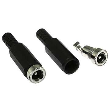 E-outstanding DC Socket 5PCS 5.5mm x 2.1mm Female DC Barrel Jack Solder Power Adapter for CCTV DVR Camera