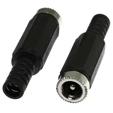 E-outstanding DC Socket 5PCS 5.5mm x 2.1mm Female DC Barrel Jack Solder Power Adapter for CCTV DVR Camera