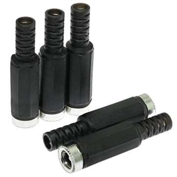 E-outstanding DC Socket 5PCS 5.5mm x 2.1mm Female DC Barrel Jack Solder Power Adapter for CCTV DVR Camera