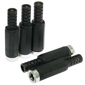 E-outstanding DC Socket 5PCS 5.5mm x 2.1mm Female DC Barrel Jack Solder Power Adapter for CCTV DVR Camera