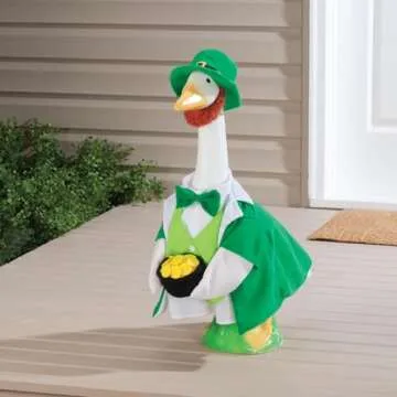 Lucky Leprechaun Goose Outfit for St. Patrick’s Day Fun
