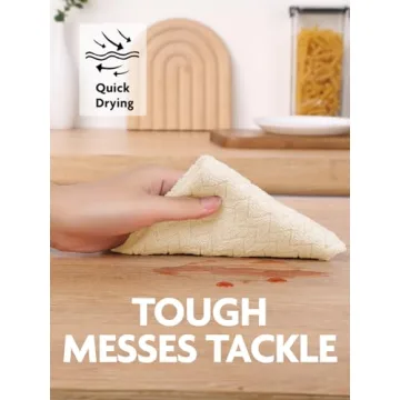 Fantasticlean Microfiber Cleaning Cloth Roll -75 Pack, Tear Away Microfiber Towels, 12" x 12", Reusable, Washable, Scratch Free, Ultra Absorbent Dish Rags for Car, Home, Garage or Shop (Beige Ripple)