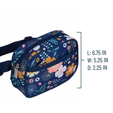 Wildkin Girls' Fanny Pack, Wildflower Bloom for Kids