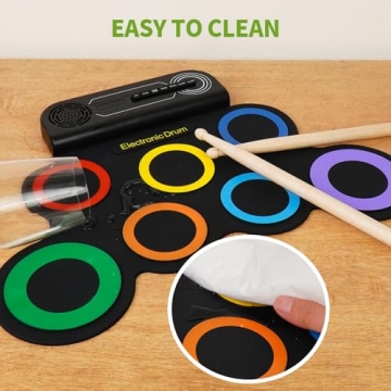 VerkTop Electric Drum Set with Built-in Speaker for Kids