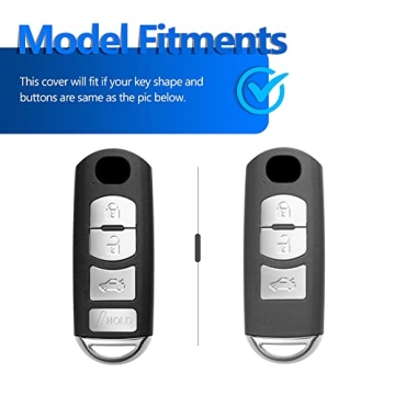 Stylish YHC Key Fob Cover for Mazda (White) - Protect & Enhance