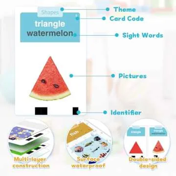 HOMESTEC Toddlers Talking Flash Cards with American accent & 288 Sight Words, Speech Therapy Toys for 3 4 5 6 Years Old Boys and Girls, Learning Educational Montessori Sensory kit, Kids Birthday Gifts