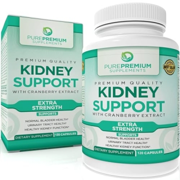 PurePremium Supplements Kidney Support Supplement for Men & Women - with Cranberry Extract to Suppor...