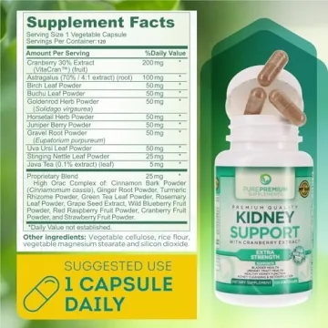 PurePremium Kidney Support - Natural Formula for Urinary Health