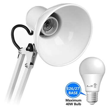 Stylish Metal Desk Lamp with Flexible Arm for All Spaces