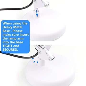 Stylish Metal Desk Lamp with Flexible Arm for All Spaces