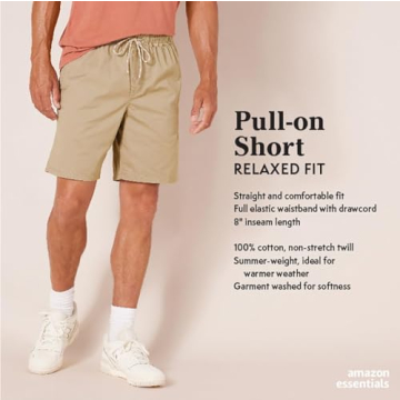 Comfortable Relaxed-Fit Men's Drawstring Walk Shorts