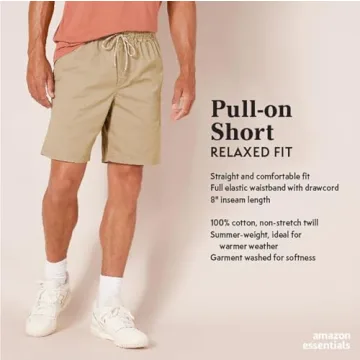 Comfortable Relaxed-Fit Men's Drawstring Walk Shorts
