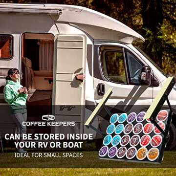 Under Cabinet K Cup Holder 24 Pods – Space-Saving Coffee Pod Holder, Steel Construction – Keurig Pod Organizer for Small Spaces – Kcup Holder with Screws & Adhesive for Easy Installation - BLACK