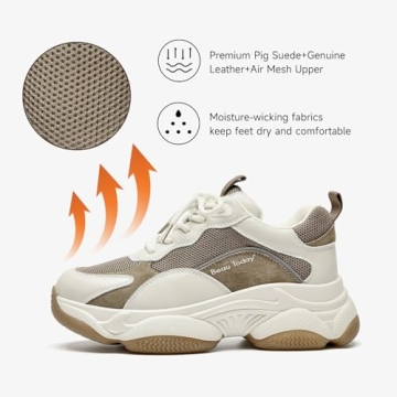 Stylish BEAU TODAY Chunky Sneakers for Women | Comfortable Fit