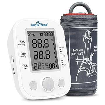 Easy@Home Digital Blood Pressure Monitor with Large Cuff