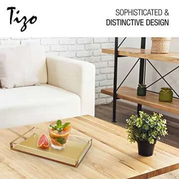 Tizo Elegant Lucite Tray - Stylish 12" Acrylic Display
