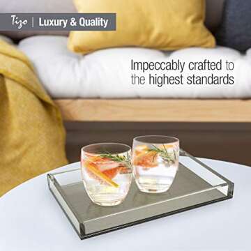Tizo Elegant Lucite Tray - Stylish 12" Acrylic Display