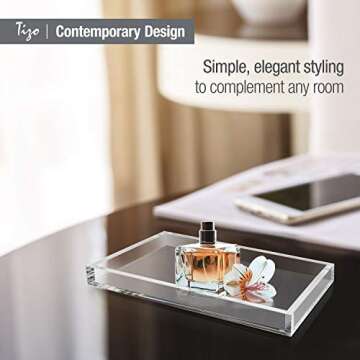 Tizo Elegant Lucite Tray - Stylish 12" Acrylic Display