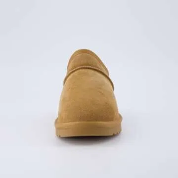 CUSHIONAIRE Women's Cozy Mule Slippers in Chestnut