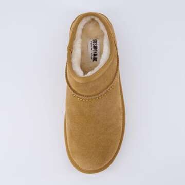 CUSHIONAIRE Women's Cozy Mule Slippers in Chestnut