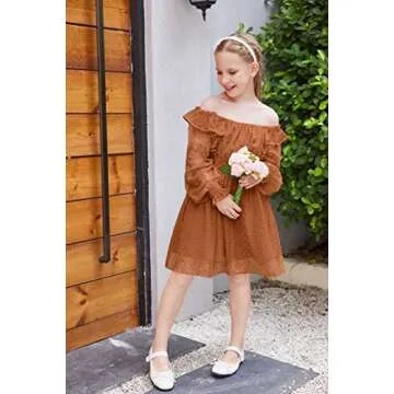 Flypigs Girls Casual Dress for 5-12 Years - Cute & Comfortable