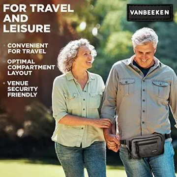 VAN BEEKEN Waterproof Fanny Pack for Men and Women