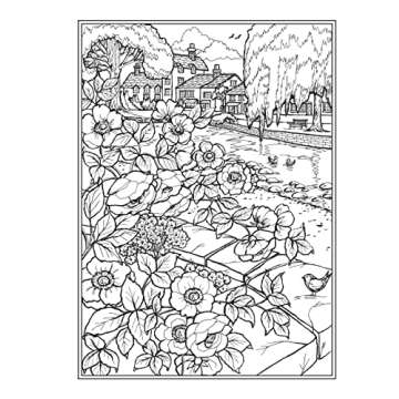 Creative Haven Village Charm Coloring Book (Adult Coloring Books: In The Country)
