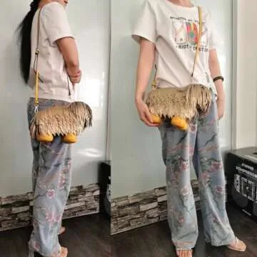 Lyuxhetaokdiq Women Luxury Dog Shaped Crossbody Shoulder Bag Handbag PU Leather Unique Novelty Dog Shaped Purse(Gold)