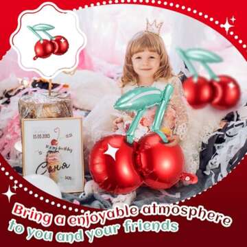 Cherry Balloons - 12 Pcs Summer Party Decorations