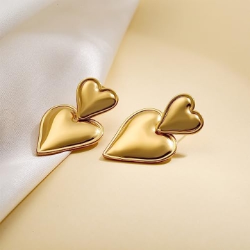 Apsvo Heart Drop Earrings - Lightweight & Stylish Jewelry