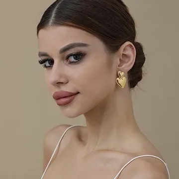 Apsvo Heart Drop Earrings - Lightweight & Stylish Jewelry