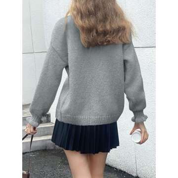 Saodimallsu Ruffle Cardigan - Cozy & Trendy for Women