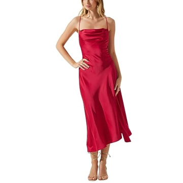 ASTR the Label Gaia Dress - Elegant Liquid Bronze Evening Wear