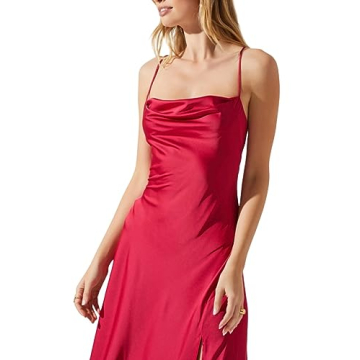 ASTR the Label Gaia Dress - Elegant Liquid Bronze Evening Wear